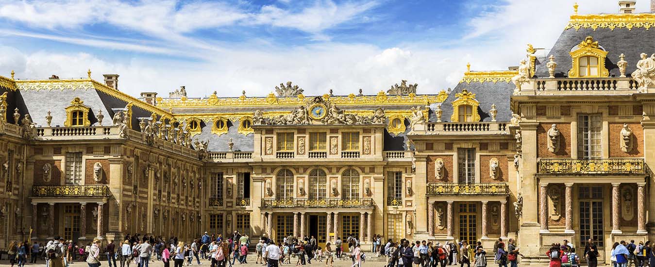 The gilded courtyard of the Palace of Versailles